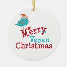 Merry Vegan Christmas Ornament