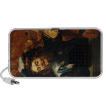 'Merry Violinist with Wine Glass' Laptop Speaker