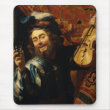 'Merry Violinist with Wine Glass' mousepad