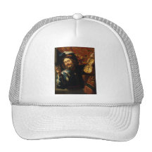 'Merry Violinist with Wine Glass' Trucker Hat