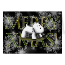 Merry Westie Xmas! (Champagne) cards