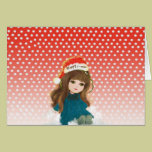 merry x-mas cartoon doll Card cards