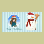 merry x-mas cartoon doll Photo Card photo cards