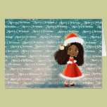 merry x-mas cute Mindy Card cards