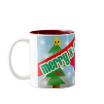 Merry X-mas mugs by kawaii Merry X-mas mugs