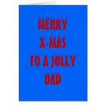 MERRY X-MAS TO DAD GREETING CARDS