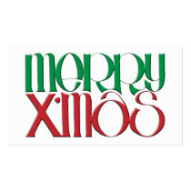 Merry X'mas 3D Gift Tag business cards by floatinglemonstype Merry X'mas 3D Gift Tag business cards