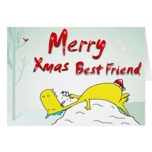 merry xmas best friend greeting card | Zazzle