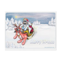 merry xmas, glad Christmas Post Card