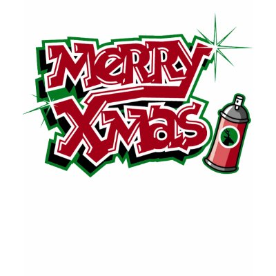 Merry Xmas Graffiti t-shirt by holiday_tshirts