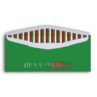 Merry X'mas green #10 Envelope envelope