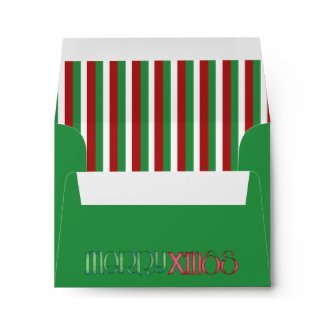 Merry X'mas green A2 Envelope envelope