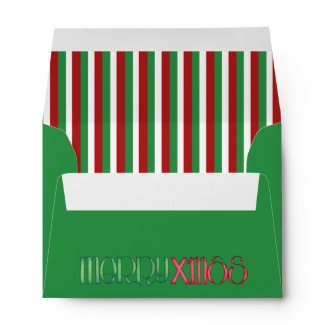 Merry X'mas green A6 Envelope envelope