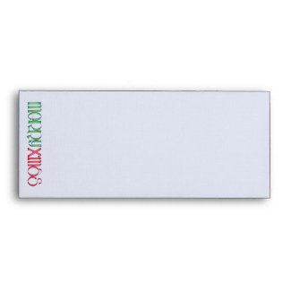Merry X'mas green white #10 Envelope envelope