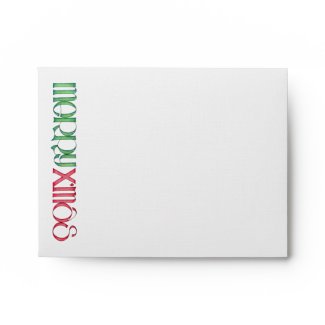 Merry X'mas green white A2 Envelope envelope