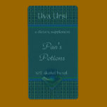 Mertini Glass Apothecary Label labels