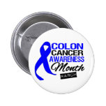 Mes de la conciencia del cáncer de colon de Blue R Pin