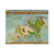 Mesopotamian Winged Lion by S Ambrose Postcard