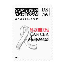 Mesothelioma Awareness Ribbon Postage