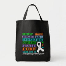 Mesothelioma Believe Strength Determination Tote Bag