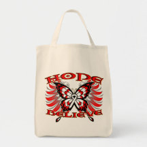 Mesothelioma Cancer Hope Believe Butterfly Canvas Bag