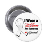 Mesothelioma Cancer Ribbon Someone Special Pinback Buttons