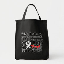 Mesothelioma Cancer Survivor Collage Canvas Bag