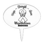 Mesothelioma Hope Strength Love Oval Cake Toppers