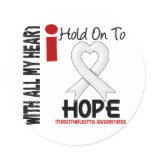 Mesothelioma I HOLD ON TO HOPE Stickers