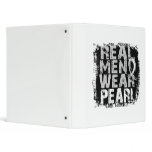 Mesothelioma Real Men Wear Pearl Vinyl Binder