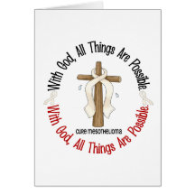Mesothelioma With God Cross 1 Greeting Card