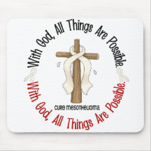 Mesothelioma With God Cross 1 Mouse Pads