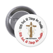 Mesothelioma With God Cross 1 Pinback Button