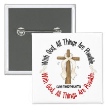 Mesothelioma With God Cross 1 Pinback Buttons