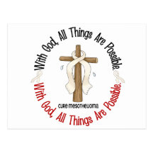 Mesothelioma With God Cross 1 Post Card
