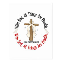Mesothelioma With God Cross 1 Post Cards