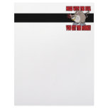 mess with the bull get the horns attitude toon letterhead
