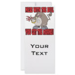 mess with the bull get the horns attitude toon rack cards