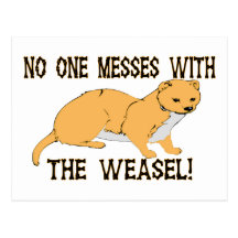 Mess With The Weasel Postcard