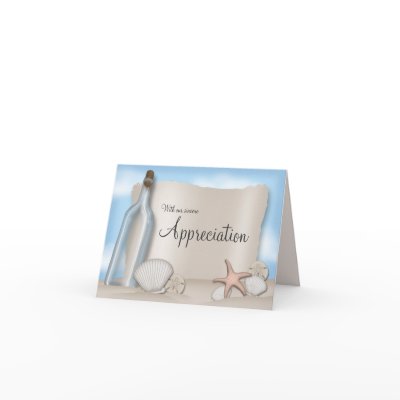 Message from a Bottle - Beach Thank You Cards