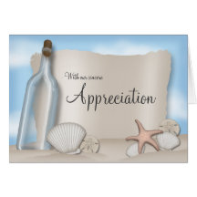 Message from a Bottle - Beach Thank You Cards