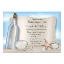Message from a Bottle - Beach Wedding Invitations invitations