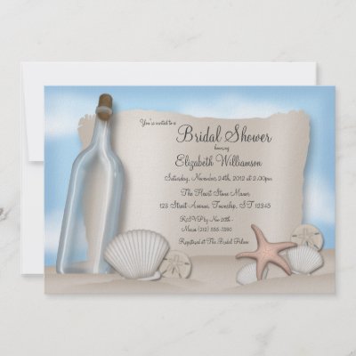 Message from a Bottle ~ Bridal Shower Invitations