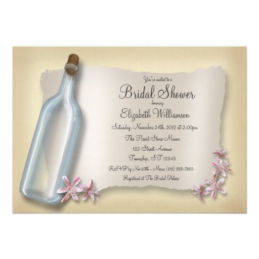 Message from a Bottle ~ Bridal Shower Invitations