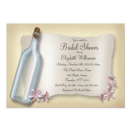 Message from a Bottle ~ Bridal Shower Invitations | Zazzle