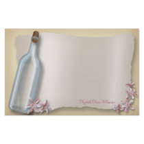 Message From a Bottle ~ horizontal stationery