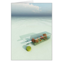 Message in a bottle card cards
