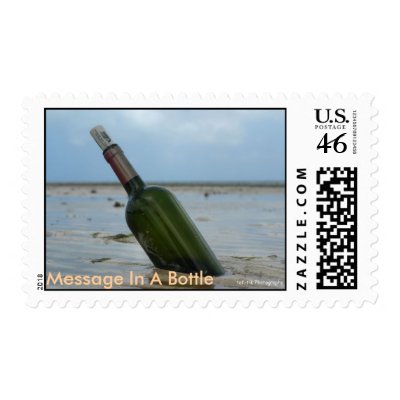 Message In A Bottle Postage stamp