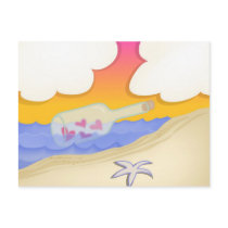 Message In A Bottle Post Card