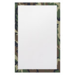 Message on Camo Customized Stationery